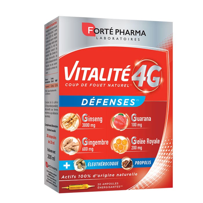 Vitalite Defenses X 20 Phials 4g Vitalité 4G Forté Pharma