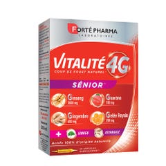Forté Pharma Vitalité 4G Natural Senior Energiser with Ginseng, Ginger and Ginkgo 20 ampulas