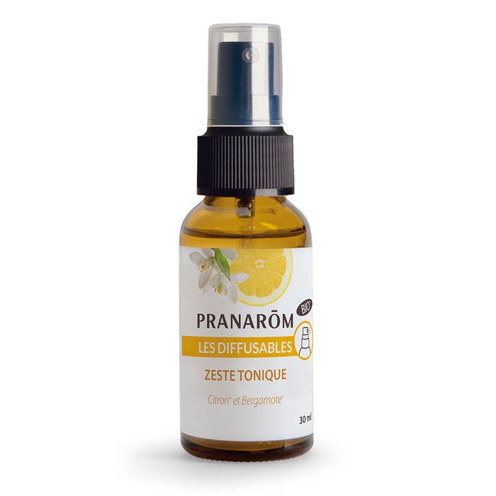 Organic Tonic Zest Spray 30ml Les diffusables Lemon and bergamot Pranarôm