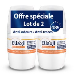 Etiaxil Deodorants 48hr Aluminium Free Gentle Roll-on Sensitive Skin 2x50ml