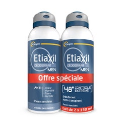Etiaxil Deodorants 48h Aluminium Free Spray L'Homme 2x150ml