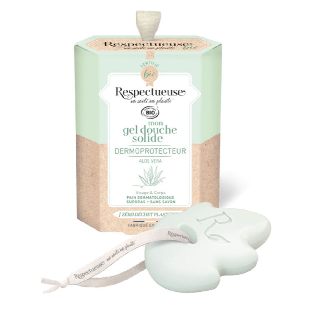 Respectueuse My organic dermo-protective solid shower gel Perfumes Aloe Vera 75g