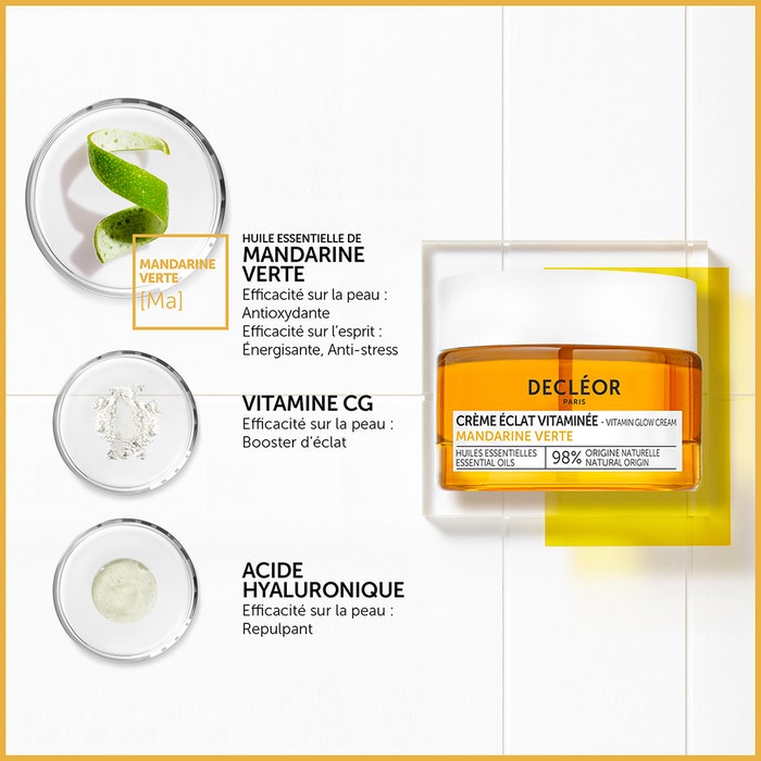 Radiance boosting anti-wrinkle face cream 50ml Mandarine Verte Decléor