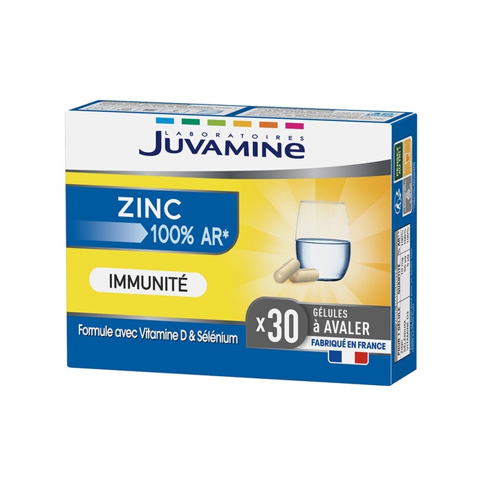 Zinc 100% AR* 30 capsules Immunity Juvamine