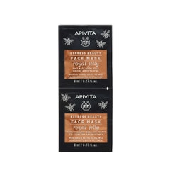 Apivita Express Beauty Firming &amp; Revitalizing Face Masks with Royal Jelly 2x8ml