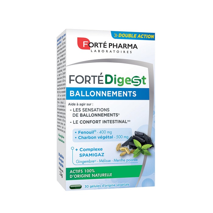 Bloating Charcoal and Plants 30 capsules Forté Digest Forté Pharma
