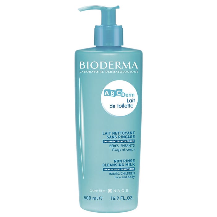 Bioderma Abcderm Rinse-free Cleansing Milk Face And Body Crème sans rinçage 500ml
