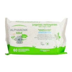 Baby Wipes Extra Soft X72 x60 Bébé siège, visage et mains Alphanova
