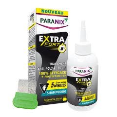 Anti Lice And Nits Extra Strong Shampoo + Comb 200ml+ Peigne métal inclus Paranix