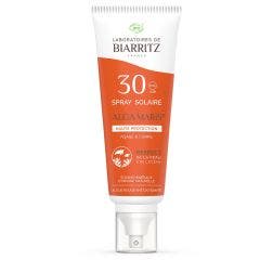 Algamaris Organic Sun Spray Spf30 100ml Soins Solaires Haute Protection Naturelle Tous Types de Peaux Laboratoires De Biarritz