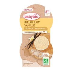 Organic Cow's Milk Rice 225g Madagascar Vanilla Babybio