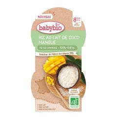 Rice with Coco Mango Milk 225g 8 Months and Plus Babybio