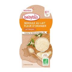 Cow's Milk Semolina with Fleur d'Oranger 225g 6 Months and Plus Babybio