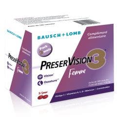 Ocular and Bone Supplements for Women 180 capsules Preservision 3 Bausch&Lomb