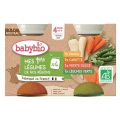 Petits Pots Bioes 4x130g My 1st Vegetables from Our Regions From 4 Months Old Babybio