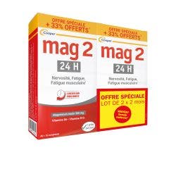 24h Magnesium Marin 2x45 Comprimes +33% Offert 2x 45 Comprimes+15 Comprimes Mag 2