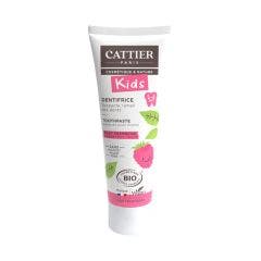 Organic Raspberry Kids Toothpaste 50ml Dentifrice 2-6 Years Old Cattier