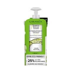 Enchanted Source Micellaire 400ml bottle + 400ml Almond refill pack 800ml Garancia