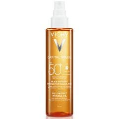 Huile Invisible Protection Cellulaire SPF50+ 200ml Capital Soleil Vichy♦Huile Invisible Protection Cellulaire SPF50+ 200ml Capital Soleil Protect 200ml Capital Soleil Vichy