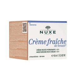 Crème Riche Hydratante Visage 48h 50ml Creme Fraîche De Beaute Peaux Sèches Nuxe