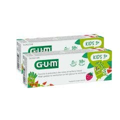 Dentifrice Junior 2x50ml Dès 3 Ans Goût Fraise Gum