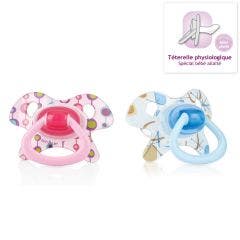 Orthodontic Pacifiers Collection Geo 0-6 Months Nuby
