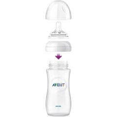 Baby Bottle Pp Silicone Teat Medium Flow 3 Month More 330 ml Natural 6 Mois Et Plus Avent