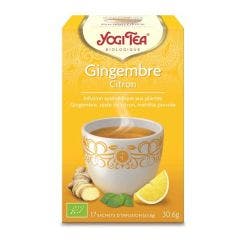 Organic Herbal Teas Ginger Lemon 17 Sachets Yogi Tea