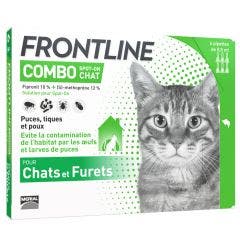 Spot On 6 Pipettes Cat And Furrets Combo 6 Pipettes De 0.5ml Frontline