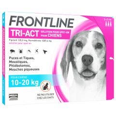 Tri-act Dogs 10 / 3 Pipettes / 3 Pipettes de 2ml Frontline