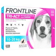 Tri-act Dogs 10 / 6 Pipettes / 6 Pipettes de 1ml Frontline