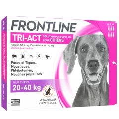 Tri-act Dogs 20 / 6 Pipettes / 6 Pipettes de 4ml Frontline