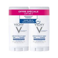 24 H Deodorant Sensitive Skin Aluminium Free X2 2x40ml Déodorant 24h Stick Vichy