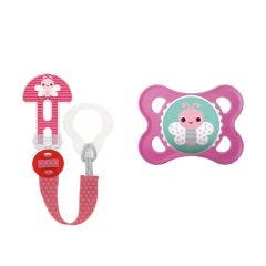 Kit Soother + Soother Clip 0-6 Months 0 à 6 Mois 0-6 Mois Mam