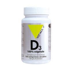 Plant-based Vitamin D3 100 Tablets Vit'All+