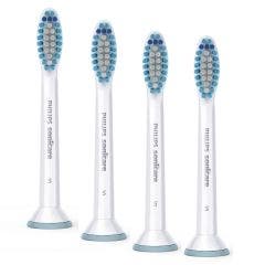 Toothbrush Heads X4 Sensitive Standard S2 Hx6054/07 Sonicare Philips