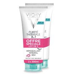 Face & Eye 3 In 1 Cleanser 2x300ml Purete Thermale Vichy