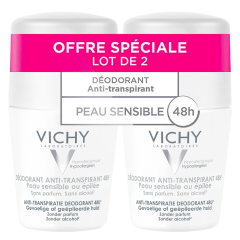 48h Anti Perspirant 2x50ml Déodorant Sensitive Skin Vichy