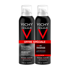 Anti-irritation Shaving Gel Duo 2x150 ml Homme Vichy