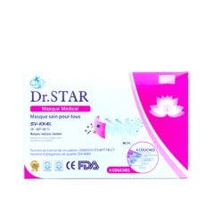 Disposable Surgical Masks 5 sachets x 10 Type IIR EN 14683:2019+AC:2019 Dr Star