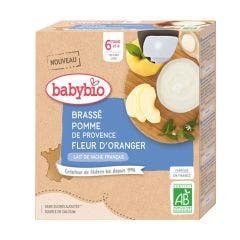 Apple and Fleur d'Oranger Brassé 4x85g From 6 months Babybio