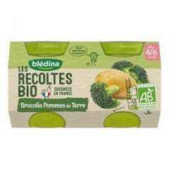 Jars Organic Broccoli and Potatoes 2x130g Les Recoltes Bioes 4 to 6 months Bledina Blédina