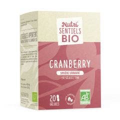 Cramberry Bio 20 gélules Nutri'sentiels Sphère urinaire Nutrisante