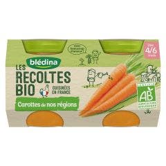 Petits pots repas legumes bio Les Recoltes Bioes 2x130g From 4 to 6 months Blédina