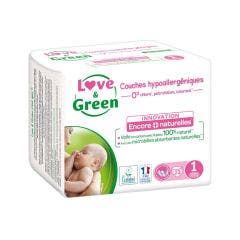 Hypoallergenic nappies Size 1 x23 2 to 5kg Love&Green