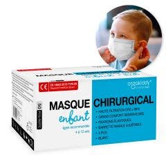 50 Surgical facemasks 3 folds X50 Marquage CE - Norme EN14683-2019 TYPE IIR Orgakiddy