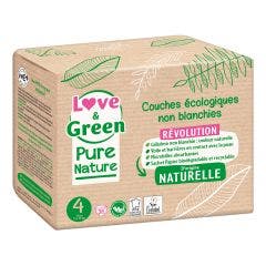 Ecological nappies x 38 Pure Nature Size 4 Love&Green