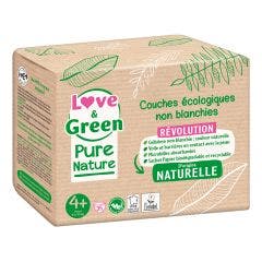 Ecological nappies x 35 Pure Nature Size 4+ Love&Green