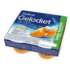 Sugar-free gelled Water 4x120g Gelodiet with sweetener Delical