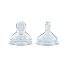 FC + flow control silicone teats x2 6 to 18 months Nuk